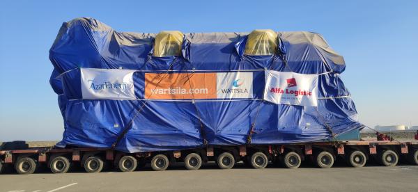 21 ədəd 302 tonluq mühərriklərin, 7 ədəd 100 tonluq transformatorların və 21 ədəd 77 tonluq generatorların daşınması Sənqəçal Elektrik Stansiyası – Qobu Elektrik Stansiyası